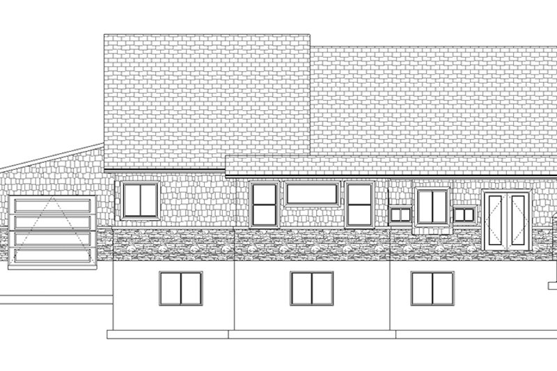 Dream House Plan - Exterior - Rear Elevation 2 for Ranch House Plan #1060-6 - 3 bed, 3 bath