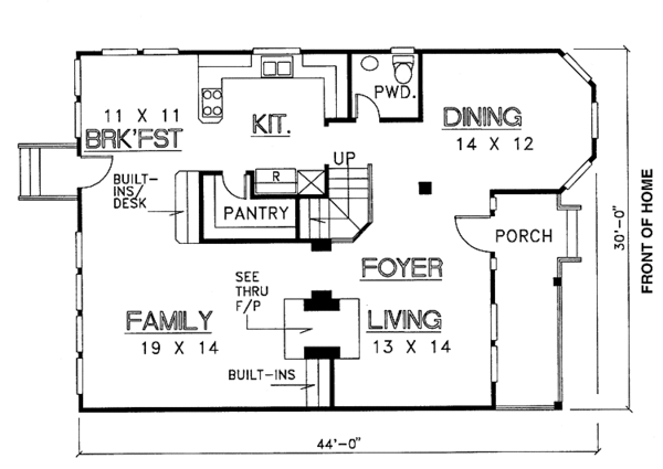 Dream House Plan - Country Floor Plan - Main Floor Plan #974-15