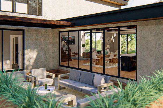 Exterior - Outdoor Living for Contemporary House Plan #455-209 - 3 bed, 2.5 bath