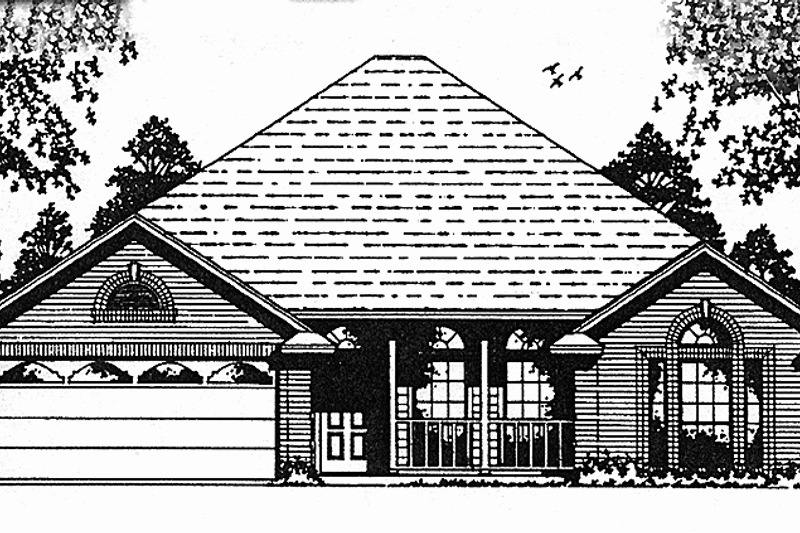 Home Plan - Country Exterior - Front Elevation Plan #42-698