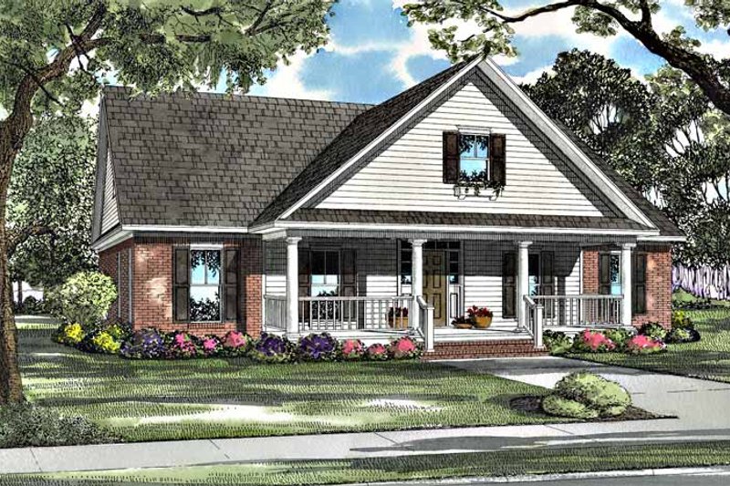 Home Plan - Country Exterior - Front Elevation Plan #17-3184