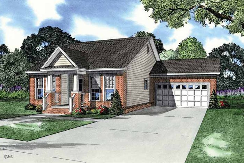 House Blueprint - Country Exterior - Front Elevation Plan #17-2906