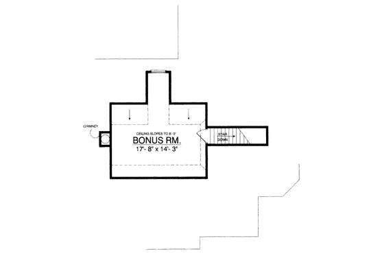 Floor Plan - Other Floor for European House Plan #40-409 - 4 bed, 2.5 bath