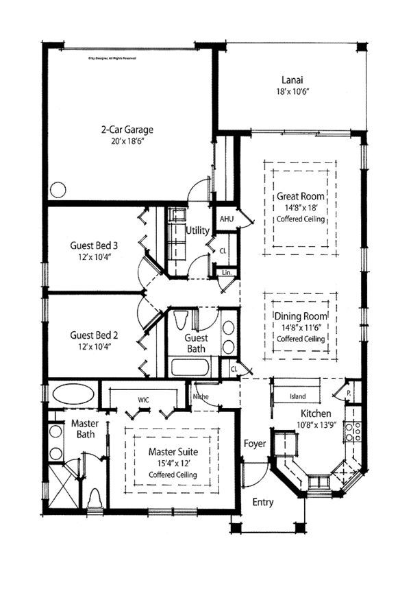 House Design - Country Floor Plan - Main Floor Plan #938-18