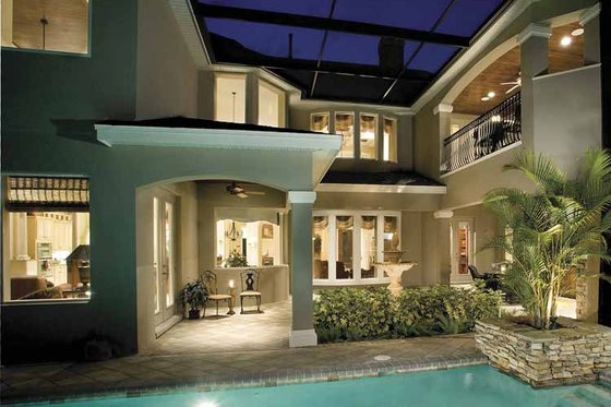 Exterior - Rear Elevation for European House Plan #930-361 - 4 bed, 4.5 bath