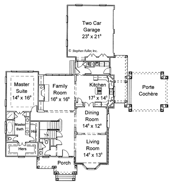 Home Plan - Colonial Floor Plan - Main Floor Plan #429-259