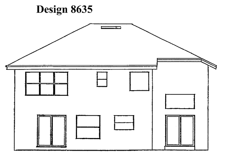 Home Plan - Exterior - Rear Elevation for Mediterranean House Plan #417-484 - 4 bed, 2.5 bath