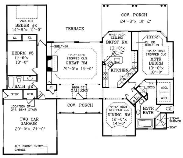 House Plan Design - Ranch Floor Plan - Main Floor Plan #456-81