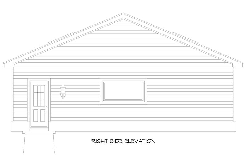 Architectural House Design - Exterior - Other Elevation 1 for Southern House Plan #932-777, 1 bath