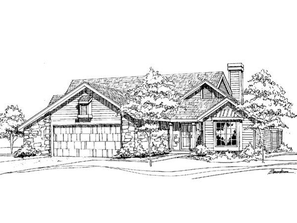 Architectural House Design - Craftsman Floor Plan - Upper Floor Plan #320-859