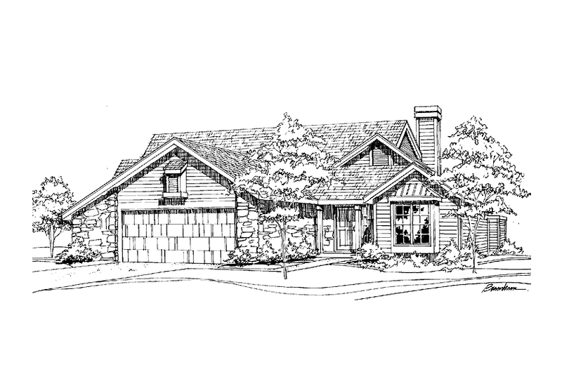 Architectural House Design - Floor Plan - Upper Floor for Craftsman House Plan #320-859 - 2 bed, 2 bath