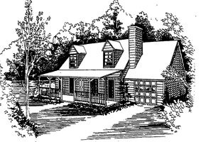 Country Exterior - Front Elevation Plan #30-314