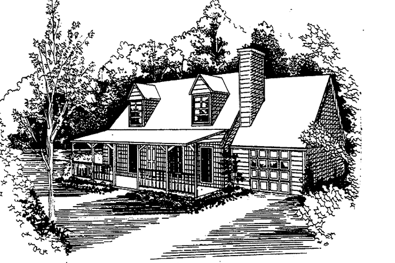 Home Plan - Country Exterior - Front Elevation Plan #30-314