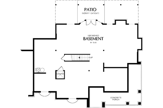 Floor Plan - Lower Floor for Craftsman House Plan #48-822 - 4 bed, 3.5 bath