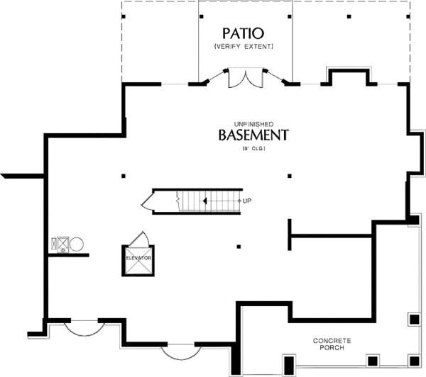 House Design - Craftsman Floor Plan - Lower Floor Plan #48-822