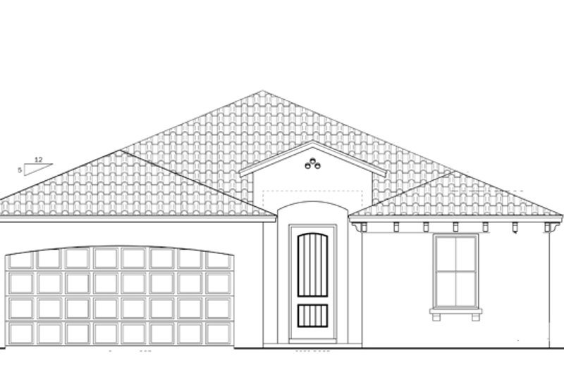 Dream House Plan - Exterior - Front Elevation 4 for Mediterranean House Plan #1058-53 - 3 bed, 2 bath