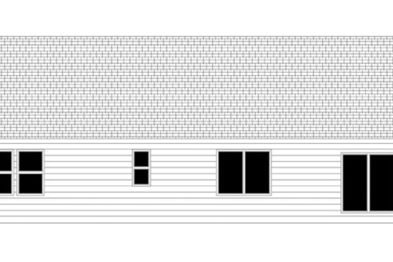 Exterior - Rear Elevation for Ranch House Plan #943-40 - 3 bed, 2 bath