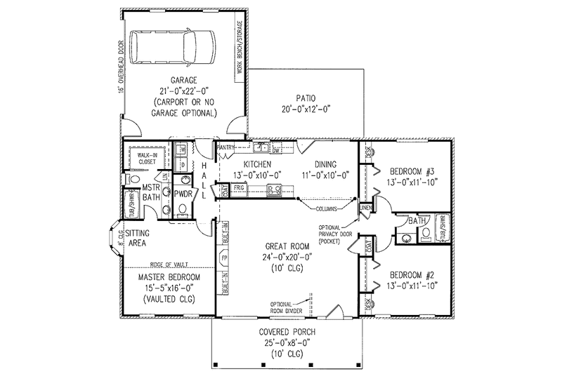 Home Plan - Floor Plan - Main Floor for Victorian House Plan #11-242 - 3 bed, 2.5 bath