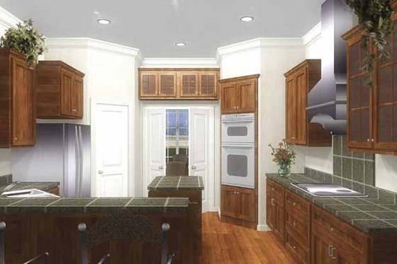 Interior - Kitchen for Traditional House Plan #44-207 - 3 bed, 2.5 bath
