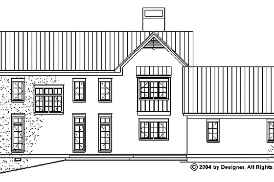 Exterior - Rear Elevation for Country House Plan #929-262 - 3 bed, 2.5 bath