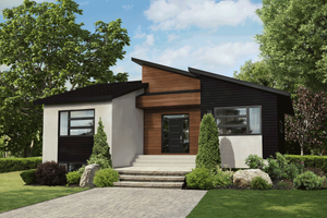 Contemporary Exterior - Front Elevation Plan #25-4920