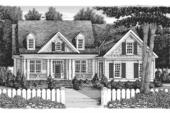 Exterior - Front Elevation 3 for Country House Plan #927-922 - 4 bed, 3 bath