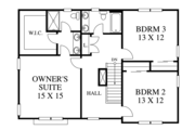 Traditional Style House Plan - 3 Beds 2.5 Baths 1884 Sq/Ft Plan #1053-76 Floor 