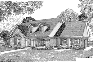 Country Exterior - Front Elevation Plan #17-2628