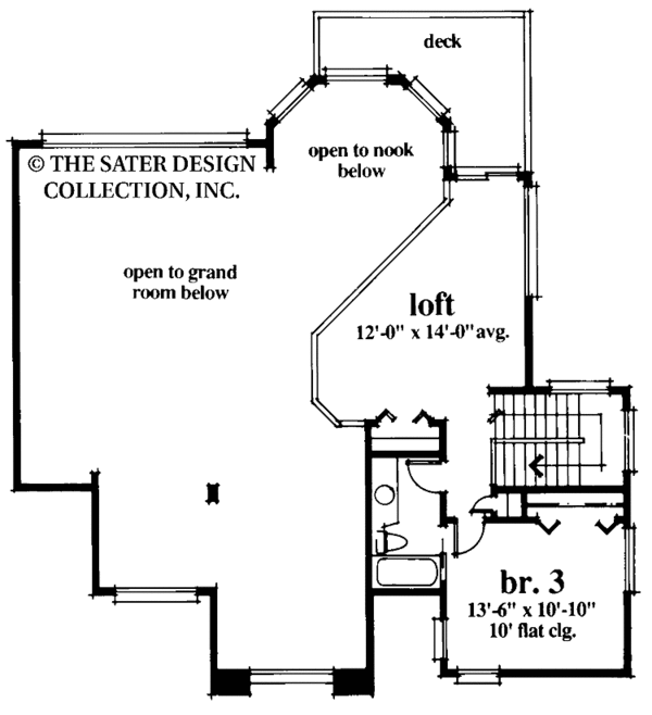 House Design - Mediterranean Floor Plan - Upper Floor Plan #930-27