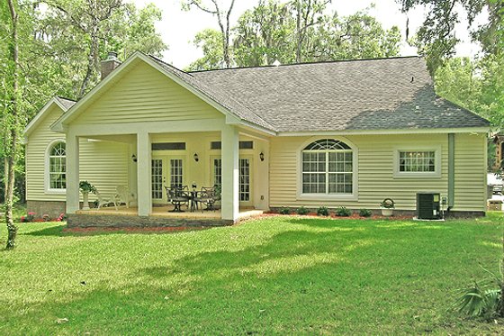 Exterior - Rear Elevation for Country House Plan #456-1 - 3 bed, 2 bath