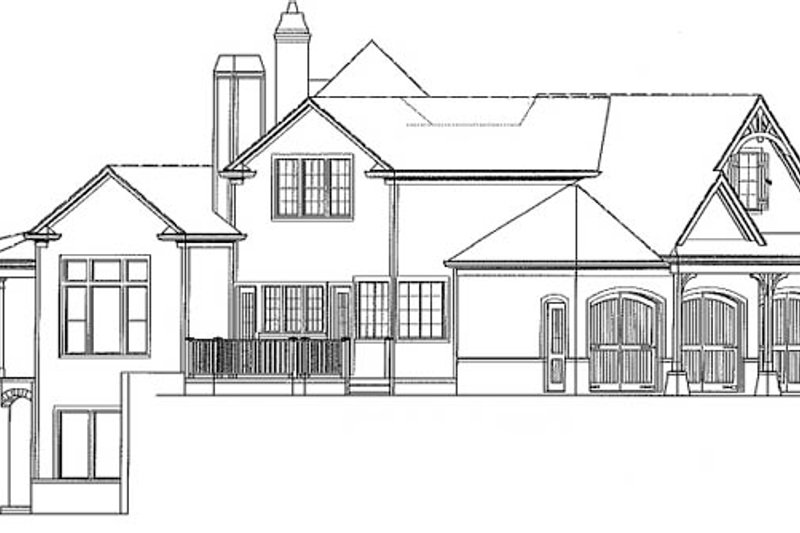 House Design - Exterior - Other Elevation 1 for Craftsman House Plan #54-352 - 4 bed, 4 bath