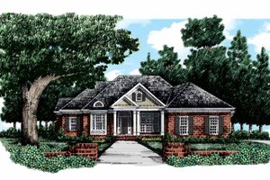 Colonial Exterior - Front Elevation Plan #927-317