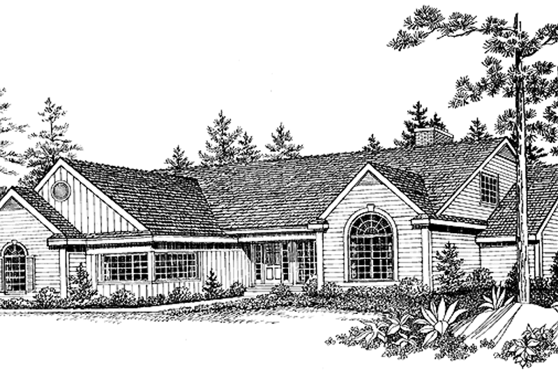 House Blueprint - Country Exterior - Front Elevation Plan #72-847