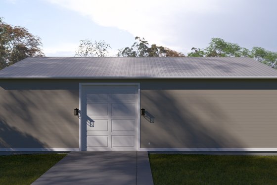 Exterior - Rear Elevation 1 for Traditional House Plan #1060-274, 1 bath