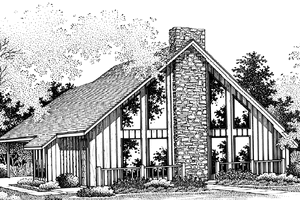 Dream House Plan - Cabin Exterior - Front Elevation Plan #45-438