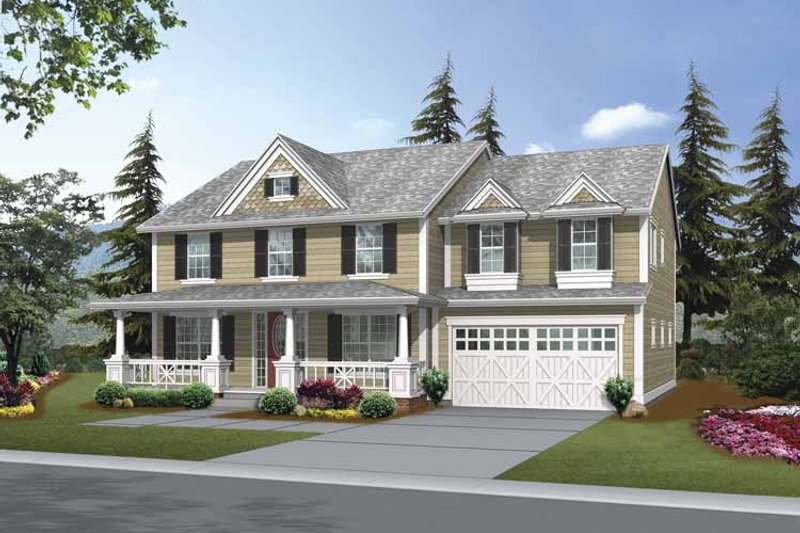 Dream House Plan - Traditional Exterior - Front Elevation Plan #132-379