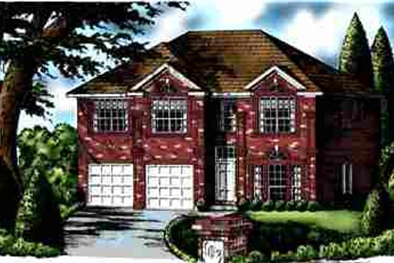 Exterior - Front Elevation for Traditional House Plan #40-159 - 4 bed, 3.5 bath