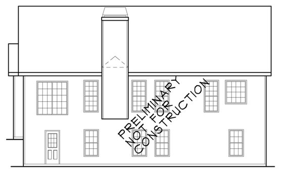 Exterior - Rear Elevation for Colonial House Plan #927-388 - 3 bed, 2 bath