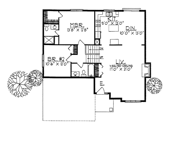 House Plan Design - Contemporary Floor Plan - Main Floor Plan #70-1316