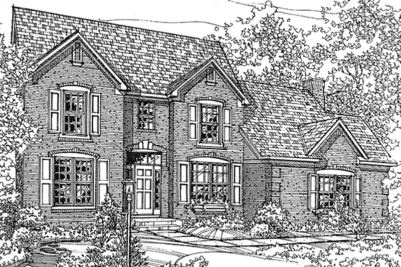 House Plan Design - Colonial Exterior - Front Elevation Plan #320-1411