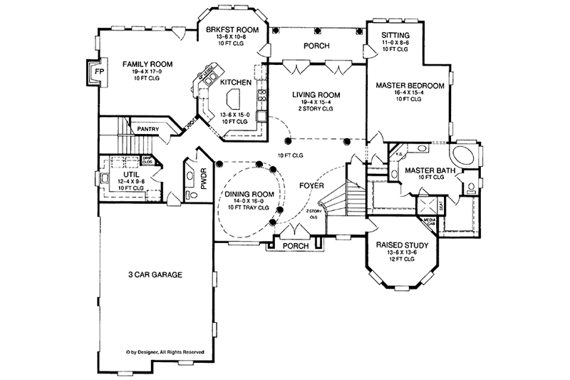 Dream House Plan - Floor Plan - Main Floor for European House Plan #952-272 - 4 bed, 4.5 bath