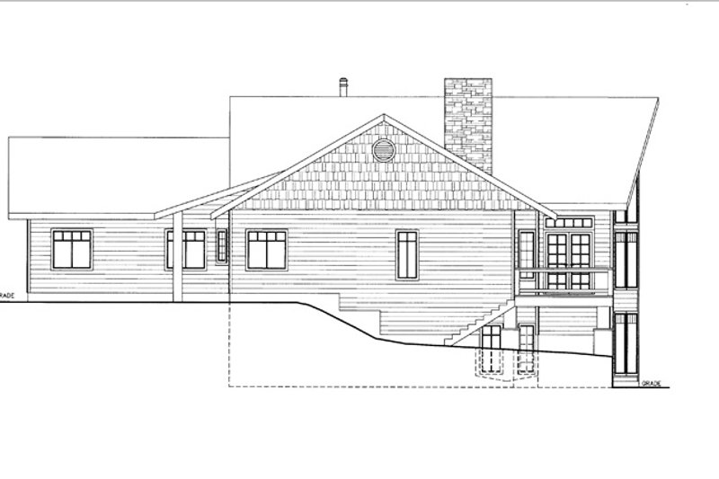 House Blueprint - Exterior - Other Elevation for Ranch House Plan #117-838 - 2 bed, 3 bath