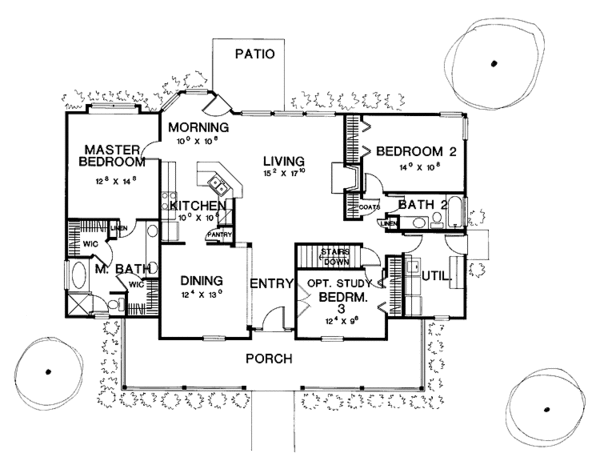 Dream House Plan - Country Floor Plan - Main Floor Plan #472-140