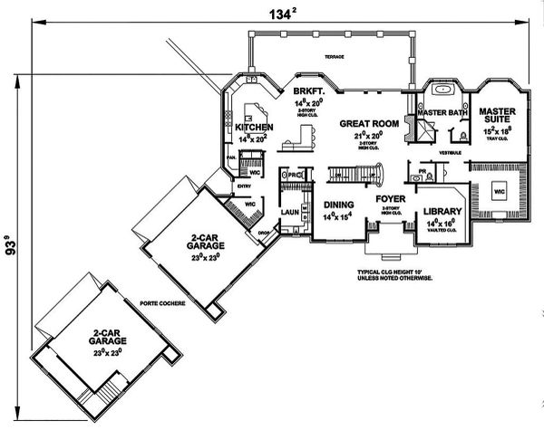 Dream House Plan - European Floor Plan - Main Floor Plan #20-2379