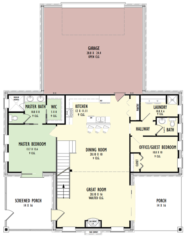 Barndominium Floor Plan - Main Floor Plan #1092-43