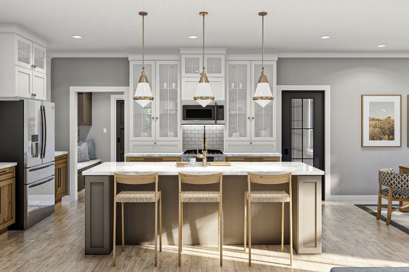 House Blueprint - Interior - Kitchen for Colonial House Plan #455-619 - 3 bed, 2.5 bath
