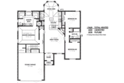 European Style House Plan - 3 Beds 2 Baths 1568 Sq/Ft Plan #424-175 