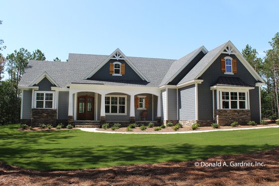 Exterior - Front Elevation 3 for Craftsman House Plan #929-1025 - 4 bed, 3 bath