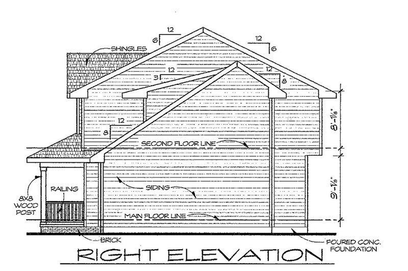 House Design - Exterior - Other Elevation 1 for Traditional House Plan #20-2104 - 3 bed, 2.5 bath