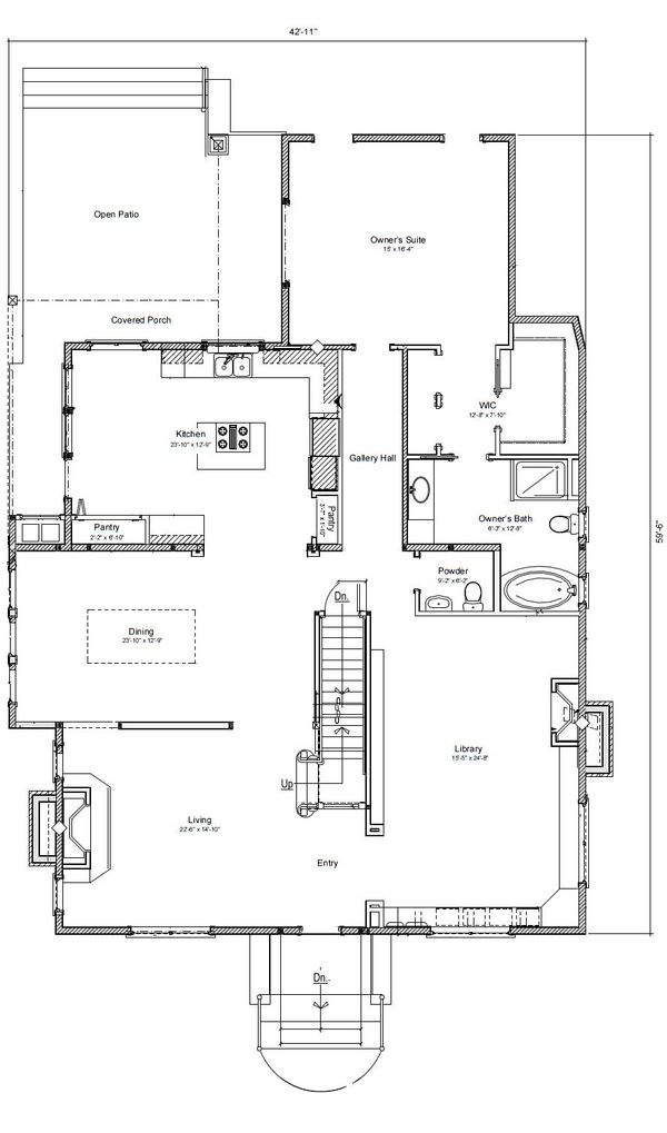 House Plan Design - Colonial Floor Plan - Main Floor Plan #451-26